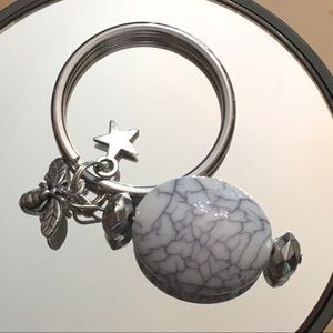 BEE & Star Beaded Keychain 🐝